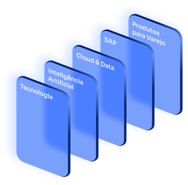 Business Units da DOMVS iT: Tecnologia, Inteligência Artificial, Cloud & Data, SAP e Produtos para Varejo